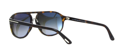 TOM FORD Pre-owned Jacob Ft 0447 Dark Havana/brown Smoke Shaded (52b) Sunglasses