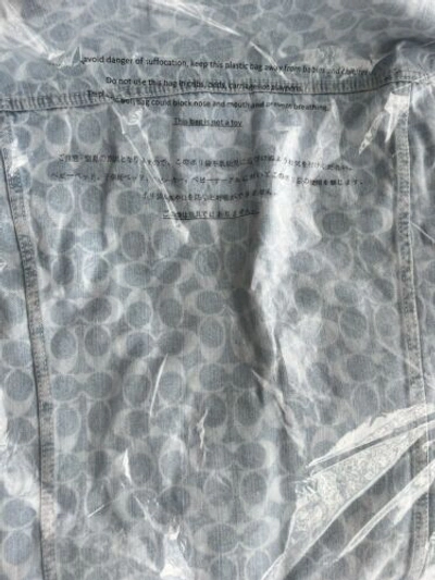Coach Monogram Signature Washed Denim Jeans Jacket Sz 50 Medium
