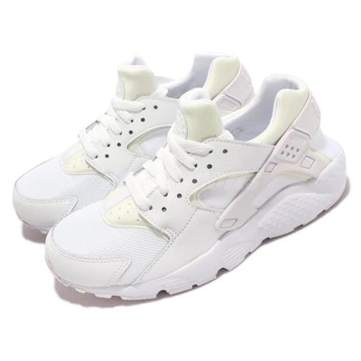 Pre-owned Nike Huarache Run Gs Triple White Kids Youth Junior Running Shoes  654275-110 | ModeSens