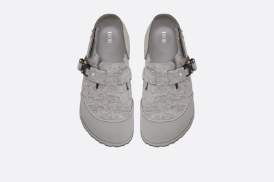 Pre-owned Birkenstock Dior By  Tokyo Mule Gray Felted Wool Sz 41 (8 Us) In Hand