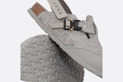 Pre-owned Birkenstock Dior By  Tokyo Mule Gray Felted Wool Sz 41 (8 Us) In Hand