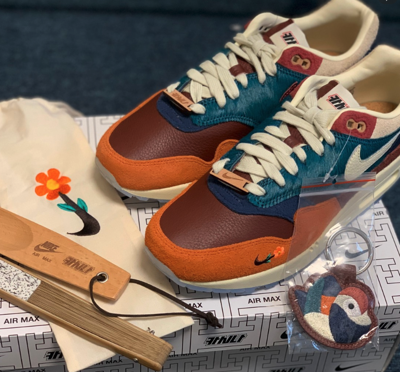 Pre-owned Nike X Kasina Air Max 1 Sp Won-ang Orange Shoes With