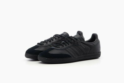 Pre owned Adidas Men s X Pharrell Williams Hu Samba Triple Black Sneaker Gy4978