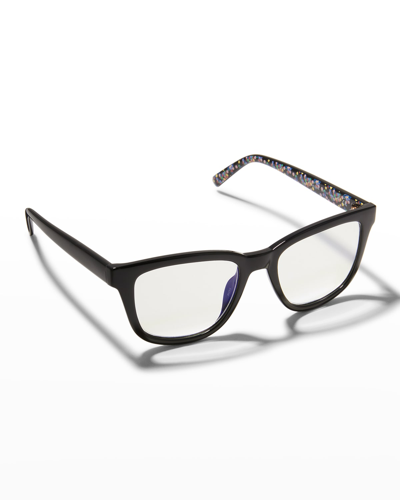 Kate Spade Jazelle 51mm Blue Block Eyeglasses In Black
