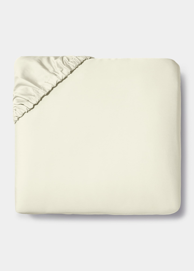 Shop Sferra Fiona California King Fitted Bottom Sheet, 72" X 84" X 17" In Ivory