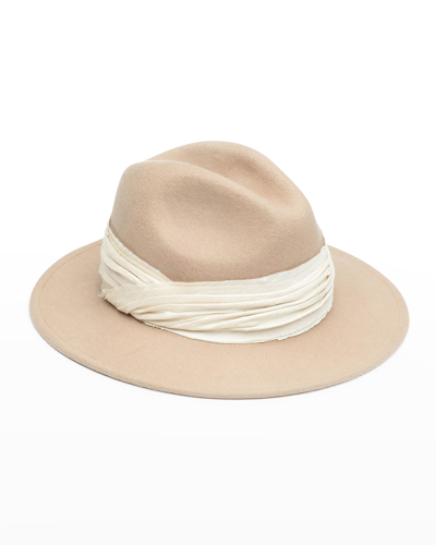 Shop Eugenia Kim Bianca Wool Felt Fedora Hat In Sand