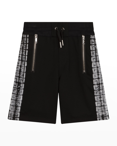 Shop Givenchy Boy's Chito Bermuda Shorts In 09b-black