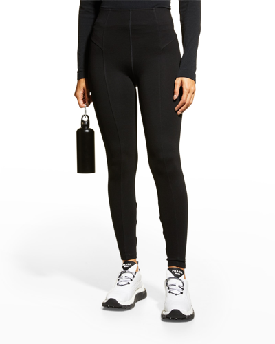 Shop Blanc Noir Motion Panel Leggings In Black