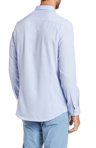 Shop C-lab Nyc Motif 4-way Stretch Long Sleeve Shirt In 40 Blue
