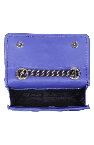 Shop Kurt Geiger Micro Kensington Quilted Crossbody Bag In Purple