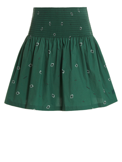 Shop Kenzo 'bandana' Skirt In Green