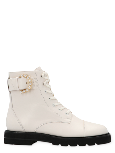 Shop Stuart Weitzman Women's Ankle Boots -  - In White Leather
