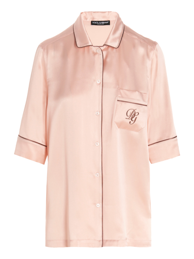Shop Dolce & Gabbana Women's Shirts -  - In Pink Silk