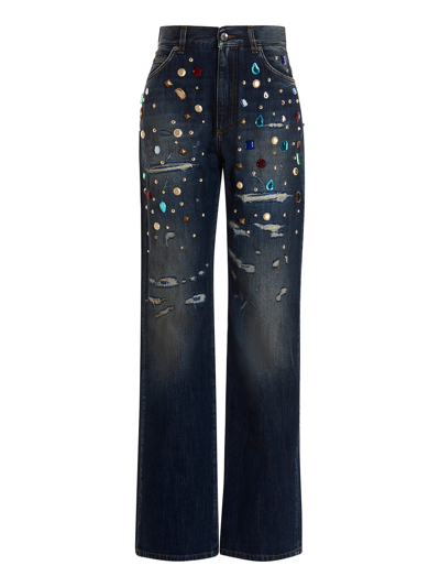 Shop Dolce & Gabbana Women's Jeans -  - In Blue Cotton