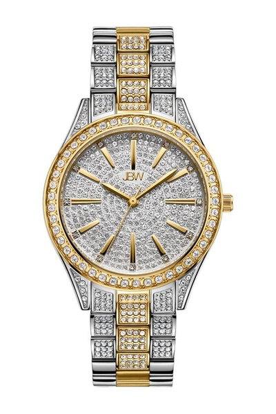 Shop Jbw Cristal Diamond Bracelet Watch, 34mm In Two-tone