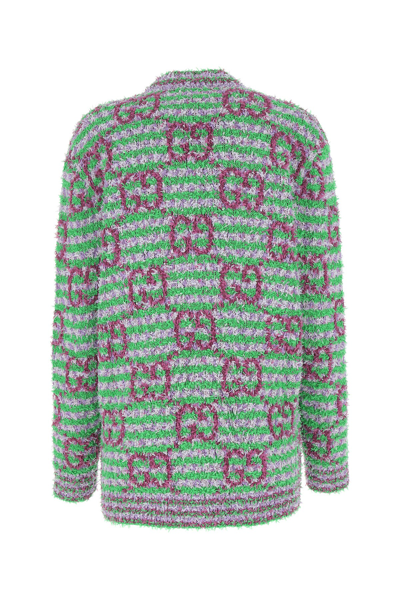 Shop Gucci Embroidered Cotton Blend Oversize Cardigan  Nd  Donna S