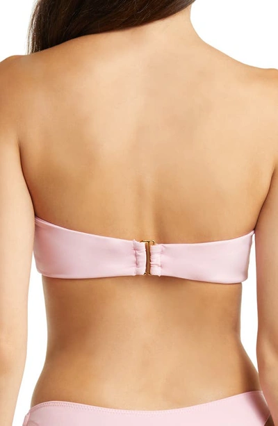 House Of Cb Medea Bandeau Stretch-woven Bikini Top In Blossom