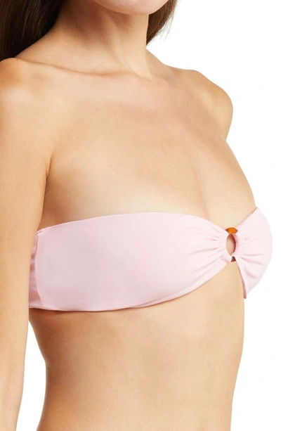 House Of Cb Medea Bandeau Stretch-woven Bikini Top In Blossom