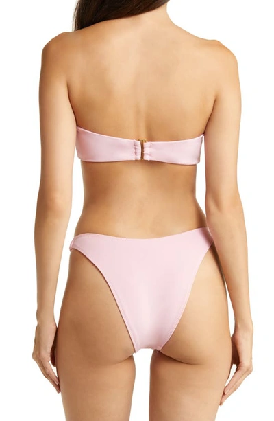 House Of Cb Medea Bandeau Stretch-woven Bikini Top In Blossom