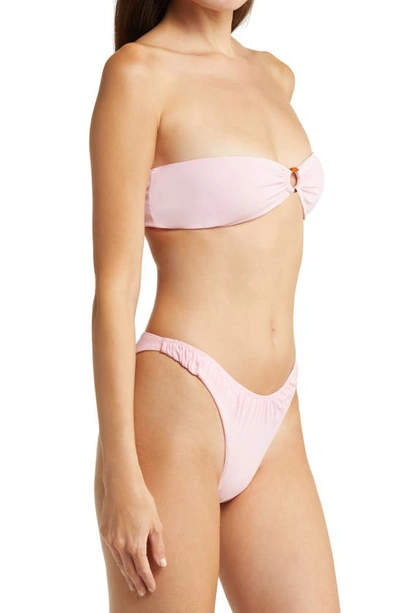 House Of Cb Medea Bandeau Stretch-woven Bikini Top In Blossom