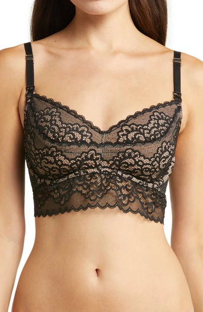 The Dairy Fairy Ayla Underwire Nursing & Hands Free Pumping Bra In Black