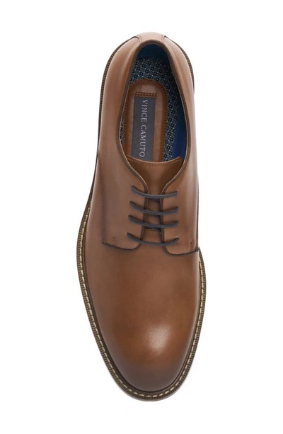 Vince Camuto Lyre Leather Derby In Cognac/brown Shhgrg