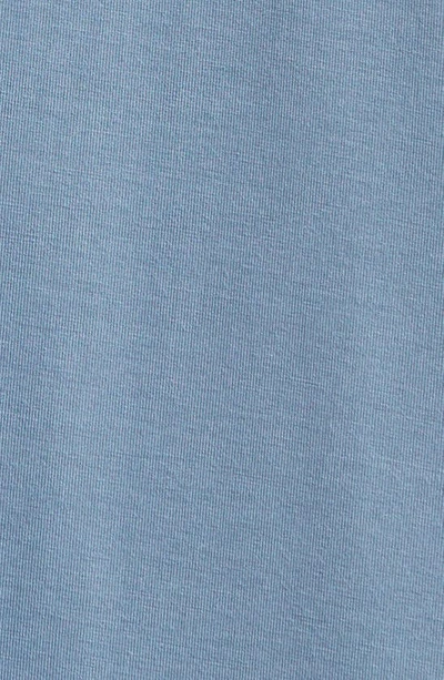 Shop Eberjey Gisele Slim Jersey Knit Pajamas In Coastal Blue/ Ivory