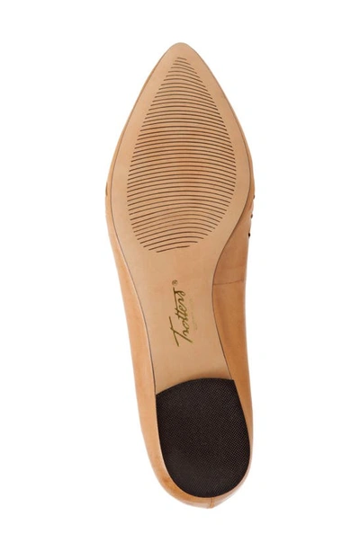 Shop Trotters Estee Woven Flat In Tan Leather