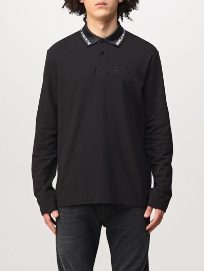 Shop Versace Jeans Couture Polo Shirt  Men In Black