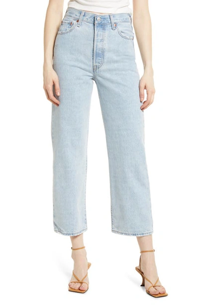 Shop Levi's Ribcage Straight Leg Ankle Jeans In Ojai Shore