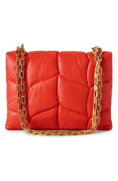 Shop Mulberry Little Softie Quilted Leather Crossbody Bag In Coral Orange
