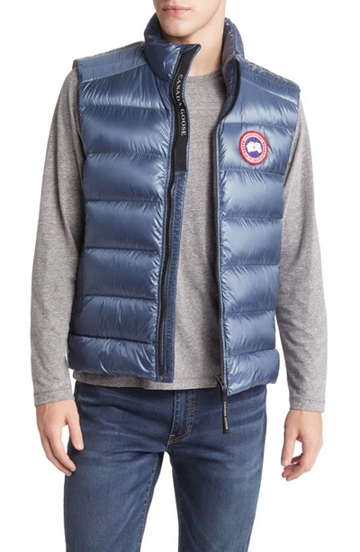 Shop Canada Goose Crofton Water Resistant Packable Quilted 750-fill-power Down Vest In Ozone Blue- Bleu Ozone