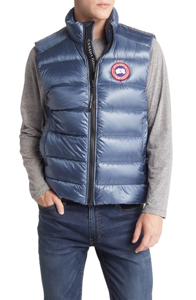 Shop Canada Goose Crofton Water Resistant Packable Quilted 750-fill-power Down Vest In Ozone Blue- Bleu Ozone