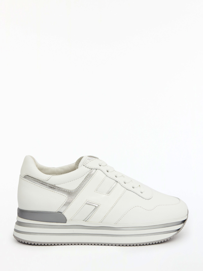 Shop Hogan Midi Platform White Sneakers