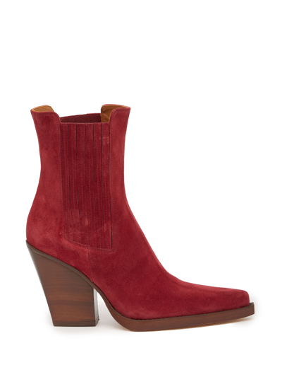 Shop Paris Texas Dallas Bordeaux Ankle Boots In Burgundy