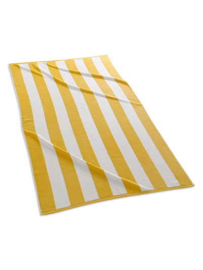 Shop Kassatex Cabana Stripe Beach Towel In Yellow