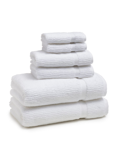 Shop Kassatex Mateo 6-piece Towel Set In White