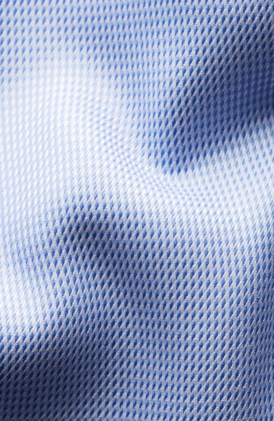 Shop Eton Slim Fit Houndstooth Dress Shirt In Light Blue