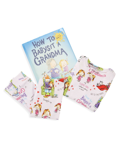 Shop Books To Bed Little Girl's 3-piece How To Babysit Grandma Book & Pajama Set In White