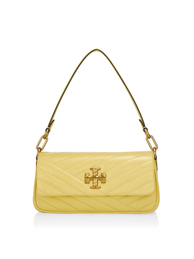 Tory Burch Kira Chevron Flap Shoulder Bag in Green