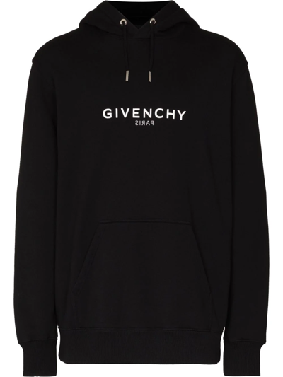 Shop Givenchy Logo-print Hoodie In Black