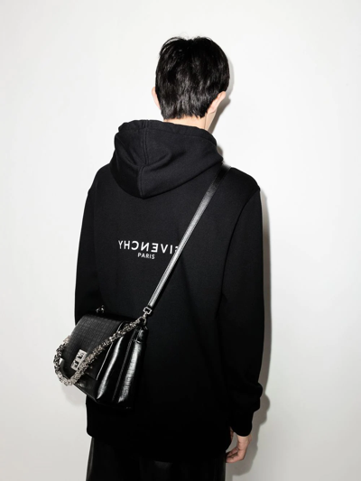 Shop Givenchy Logo-print Hoodie In Black