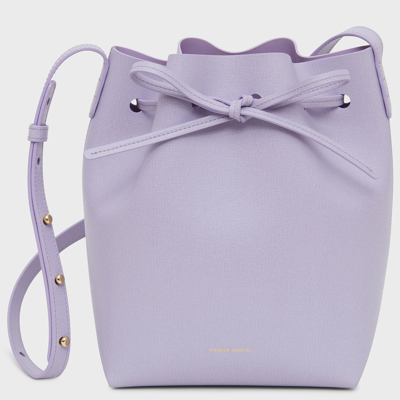 Shop Mansur Gavriel Mini Bucket Bag In Lavender