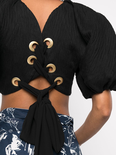 泡泡袖短款罩衫