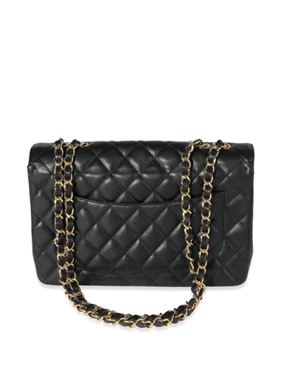 Pre-owned Chanel Jumbo Classic Flap Shoulder Bag In Black