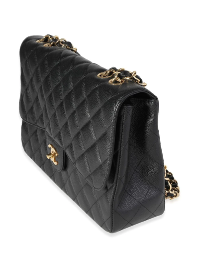 Pre-owned Chanel Jumbo Classic Flap Shoulder Bag In Black
