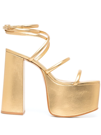 Shop Cult Gaia Hyte 165mm Platform Sandals In Gold