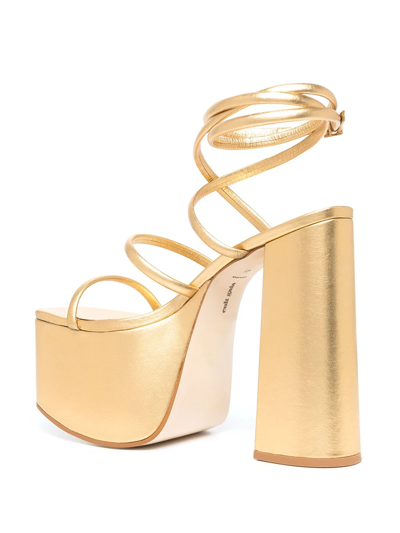 Shop Cult Gaia Hyte 165mm Platform Sandals In Gold