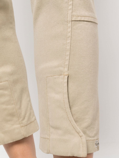Shop Aspesi High-waisted Wool Trousers In Neutrals