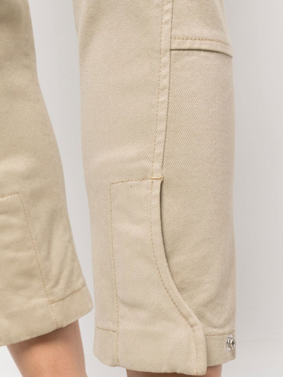 Aspesi High-waisted Wool Trousers In Neutrals